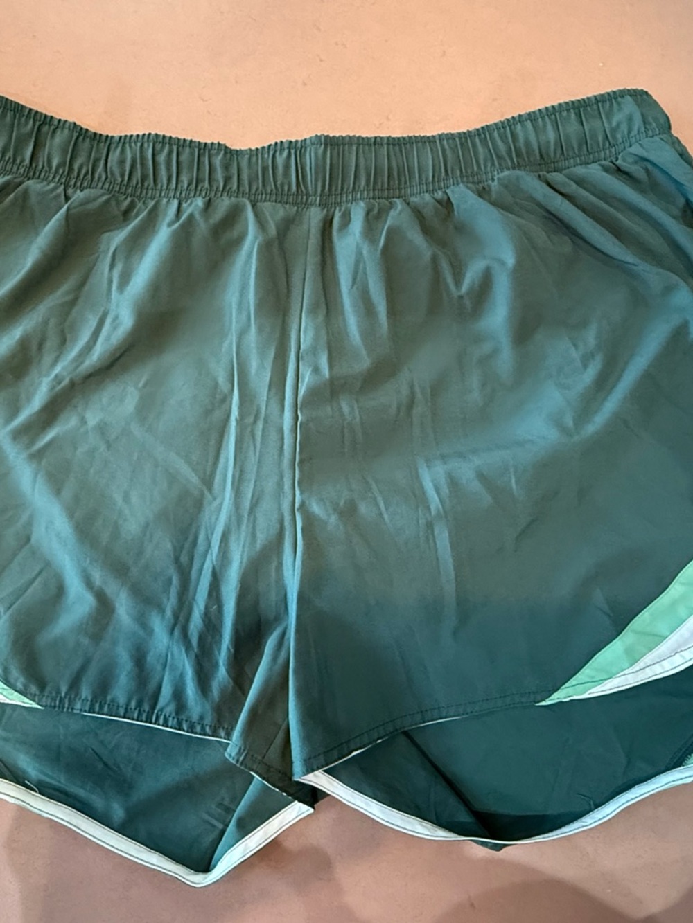 Old Navy Teal Green Athletic Shorts with Mint Trim